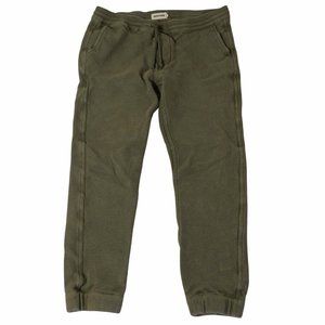Taylor Stitch Organic Cotton Après Joggers Waffle Pants Drawstring Green Medium
